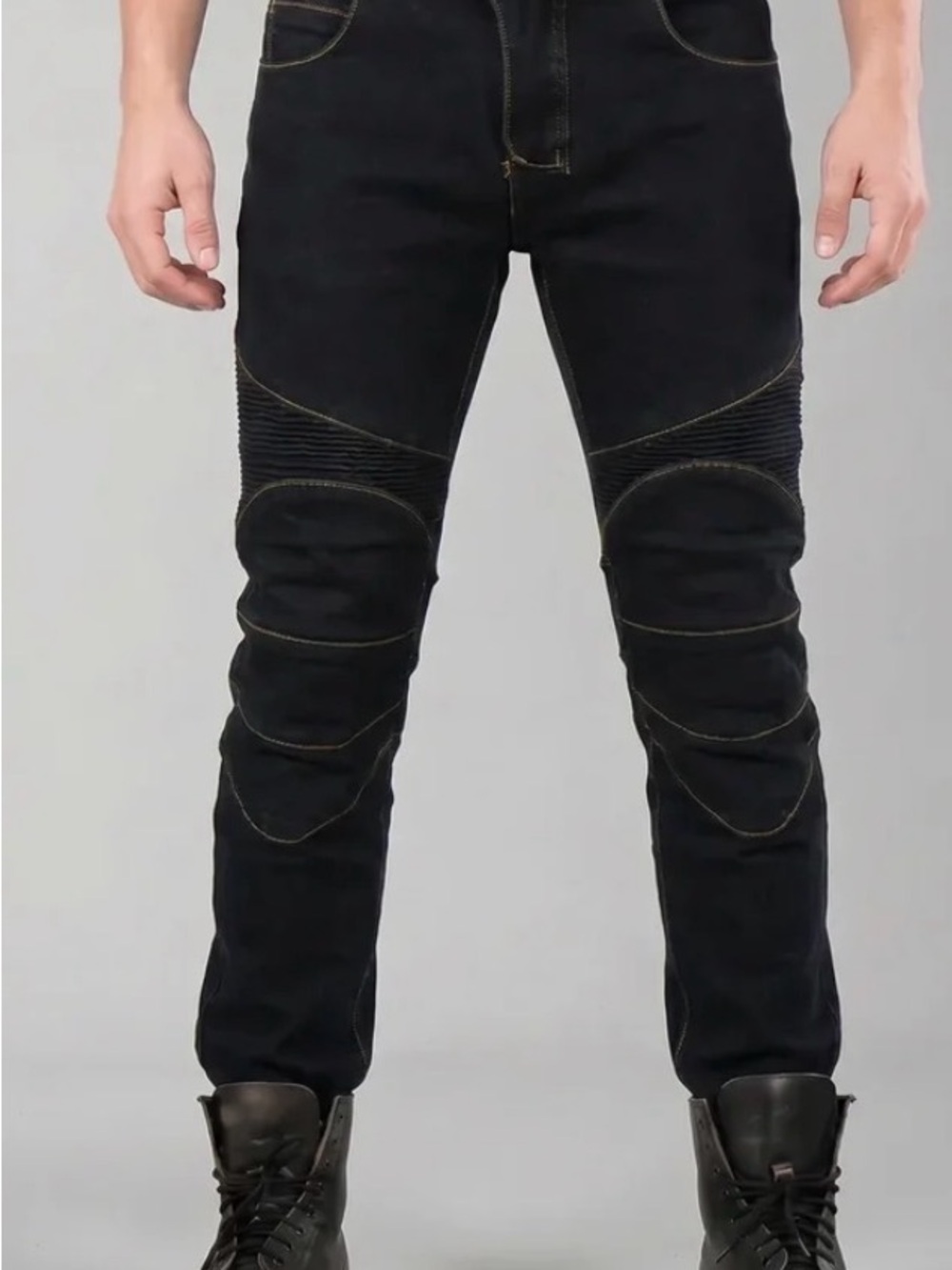 CTBQI Tom dark Denim Motorcycle Jeans with reinforced knee panels #motorcycle #